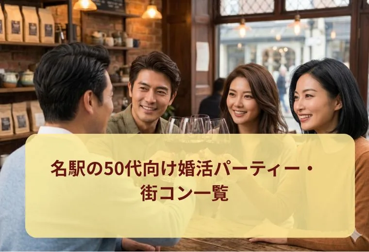 名駅の50代向け婚活パーティー・街コン一覧