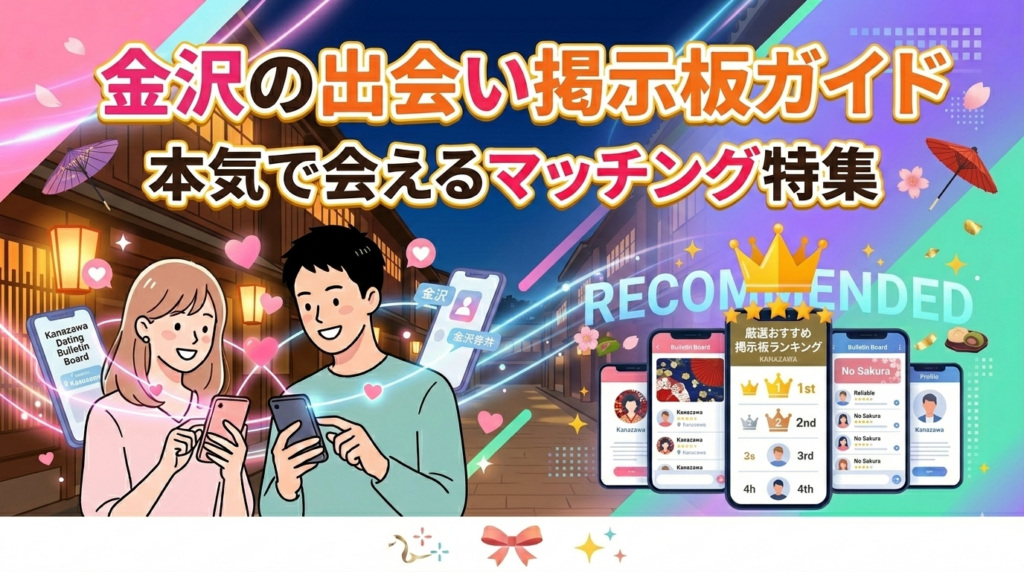 金沢の出会い掲示板ガイド｜本気で会えるマッチング特集