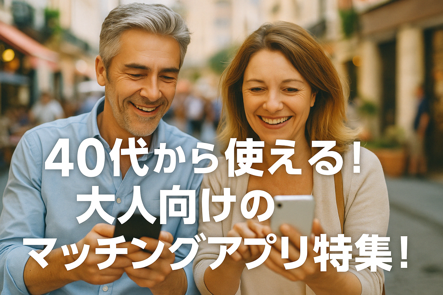 40代から使える！大人向けのマッチングアプリ特集！