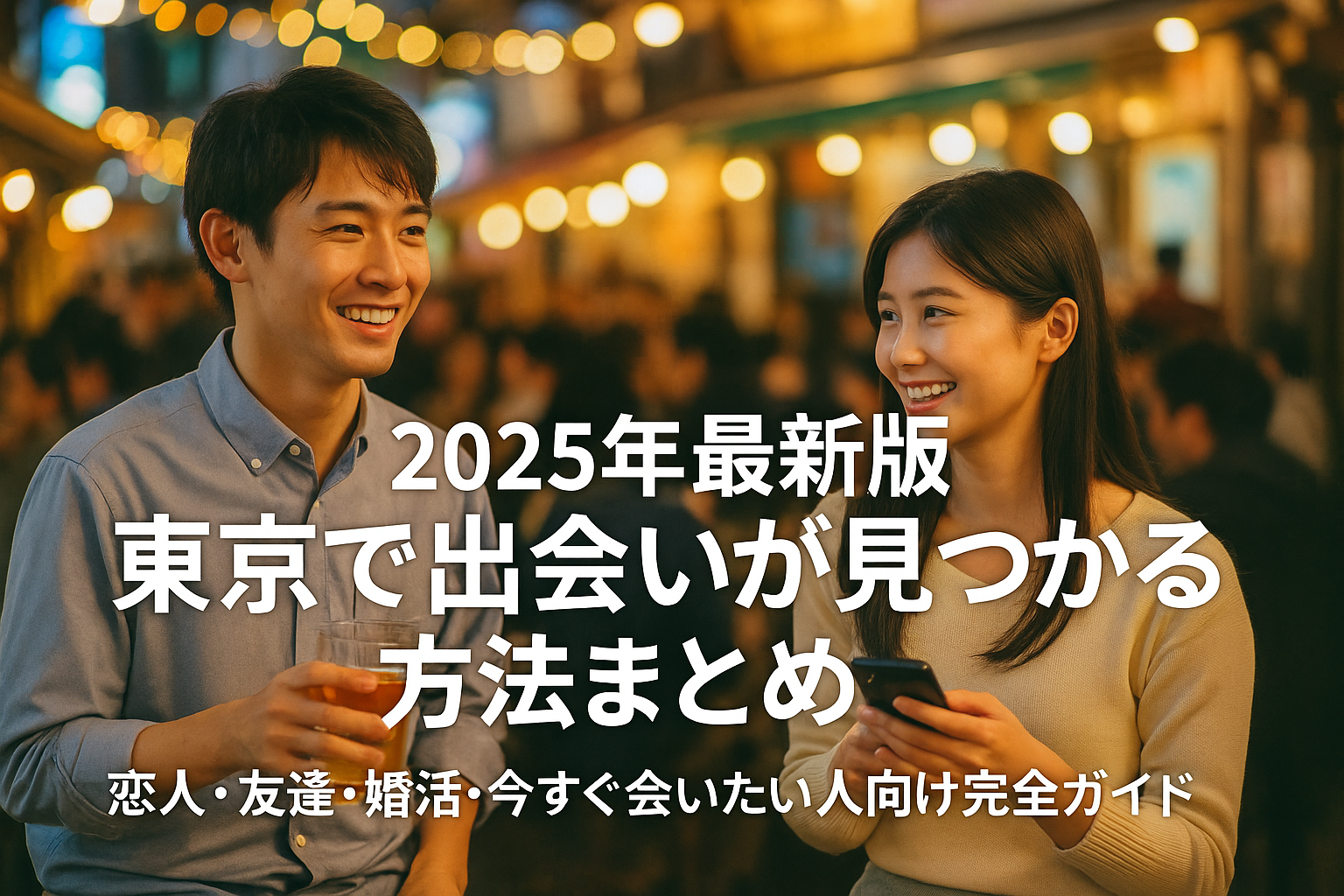 【2025年最新版】東京で出会いが見つかる方法まとめ｜恋人・友達・婚活・今すぐ会いたい人向け完全ガイド