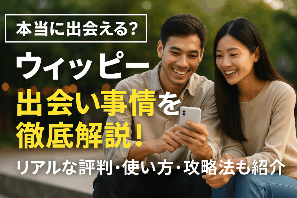 【本当に出会える？】ウィッピーの出会い事情を徹底解説！リアルな評判・使い方・攻略法も紹介