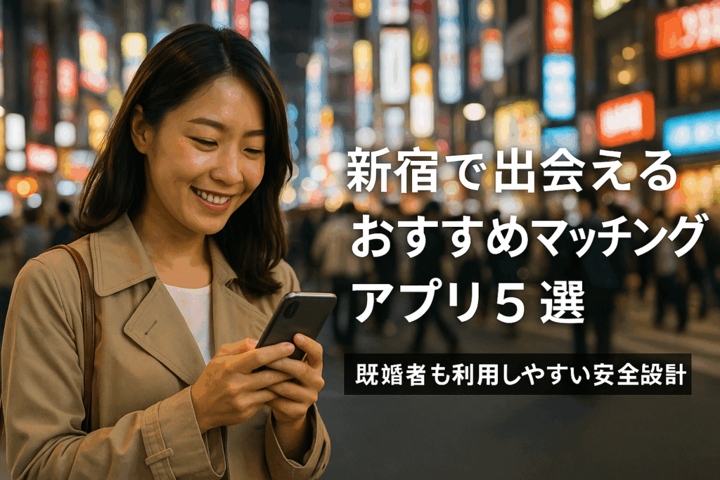 新宿で出会えるおすすめマッチングアプリ5選｜既婚者も利用しやすい安全設計