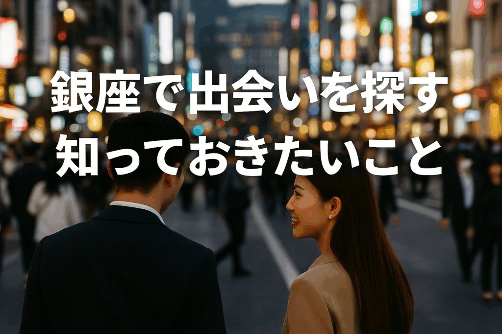 銀座で出会いを探すなら知っておきたいこと