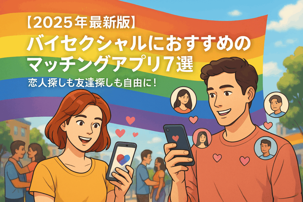 【2025年最新版】バイセクシャルにおすすめのマッチングアプリ7選｜恋人探しも友達探しも自由に！