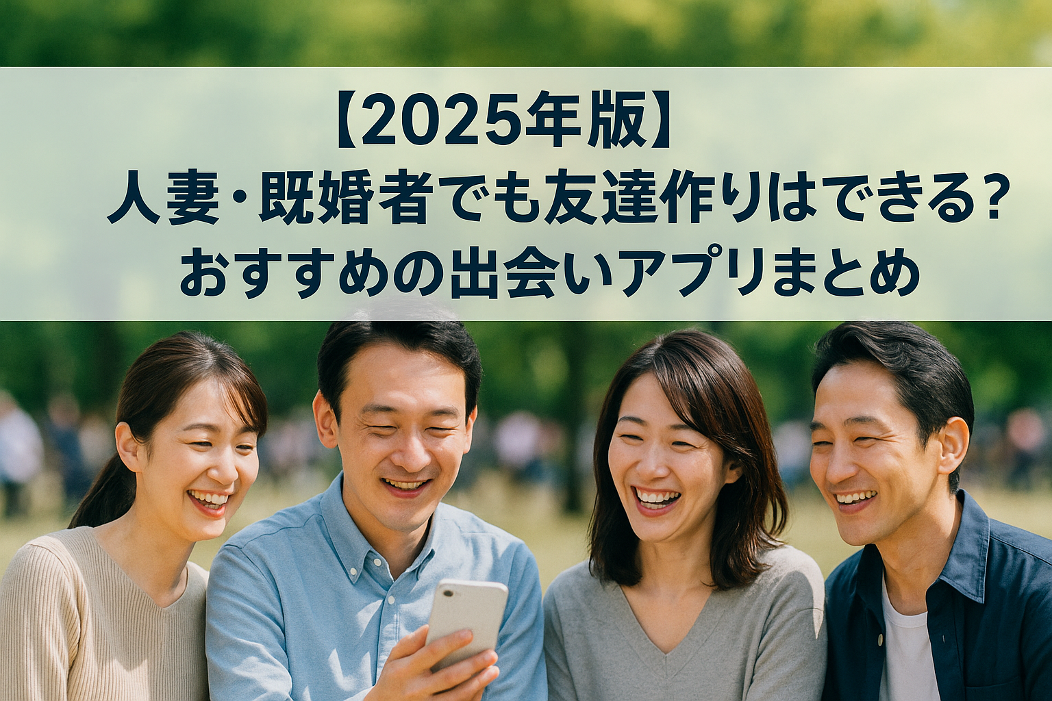 人妻・既婚者でも友達作りはできる？おすすめの出会いアプリまとめ