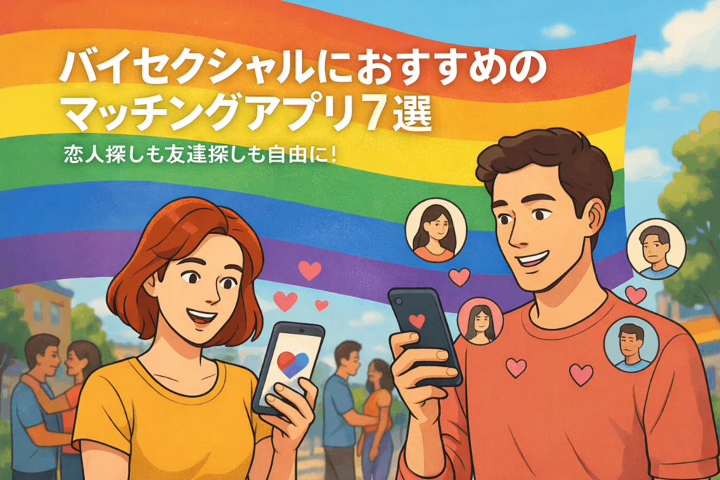 バイセクシャルにおすすめのマッチングアプリ7選｜恋人探しも友達探しも自由に！