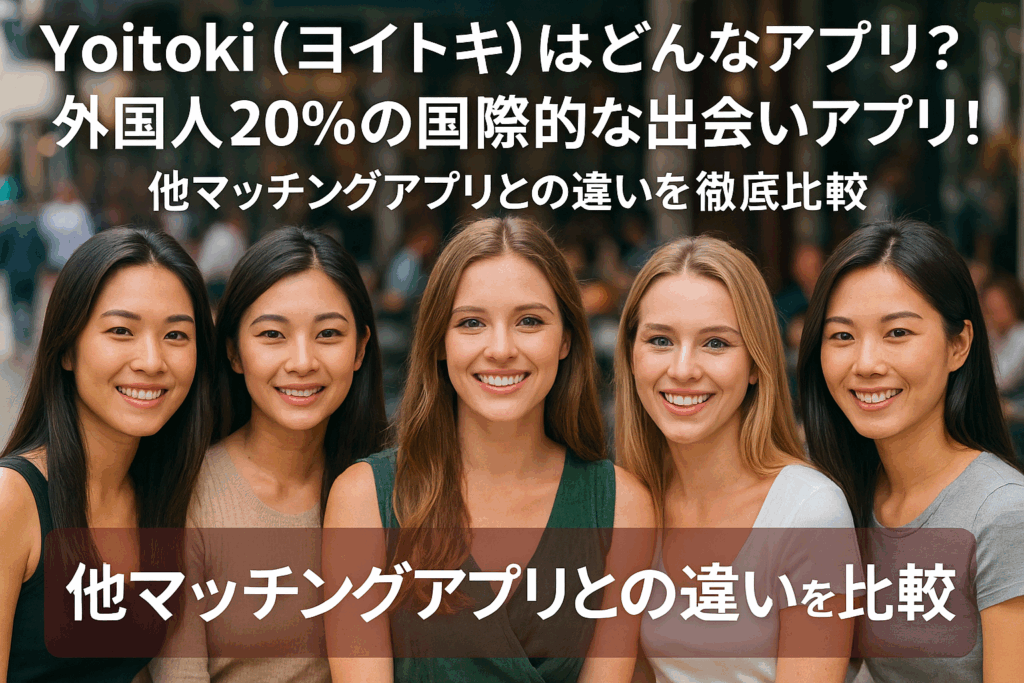 Yoitoki（ヨイトキ）はどんなアプリ？外国人20％の国際的な出会いアプリ！他マッチングアプリとの違いを徹底比較