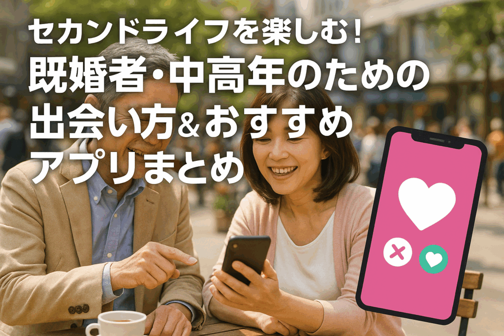 セカンドライフを楽しむ！既婚者・中高年のための出会い方＆おすすめアプリまとめ