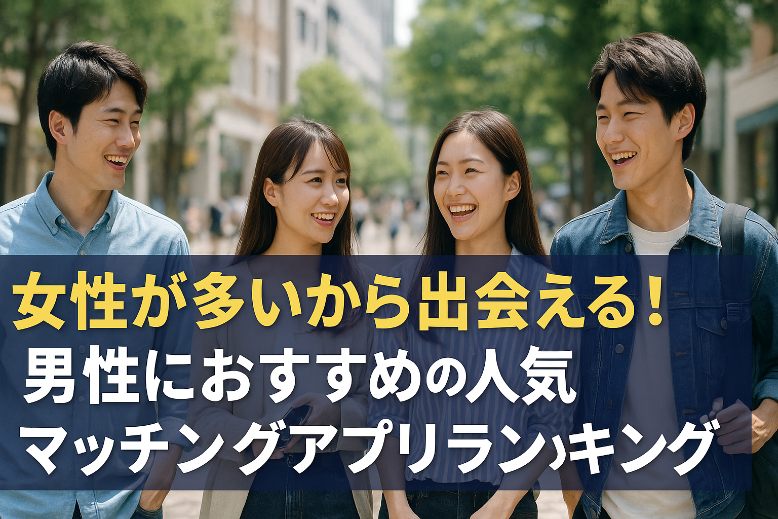 女性が多いから出会える！男性におすすめの人気マッチングアプリランキング