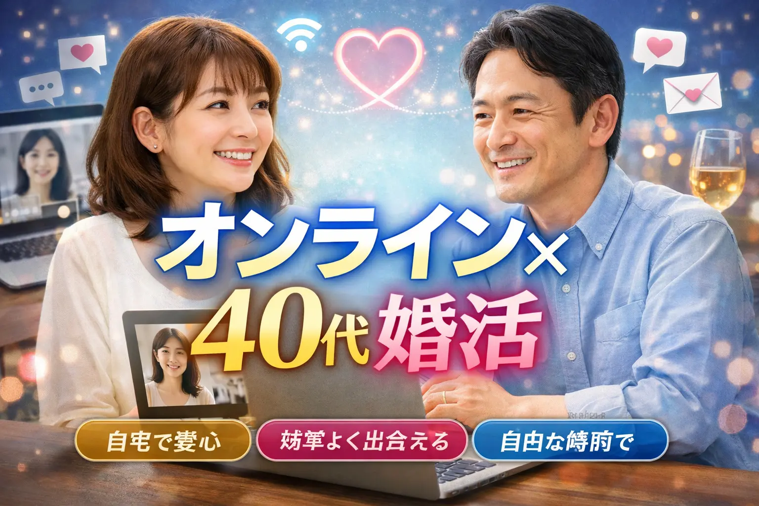 40代のオンライン婚活ならハピララ｜自宅で始める安心・真剣な出会い