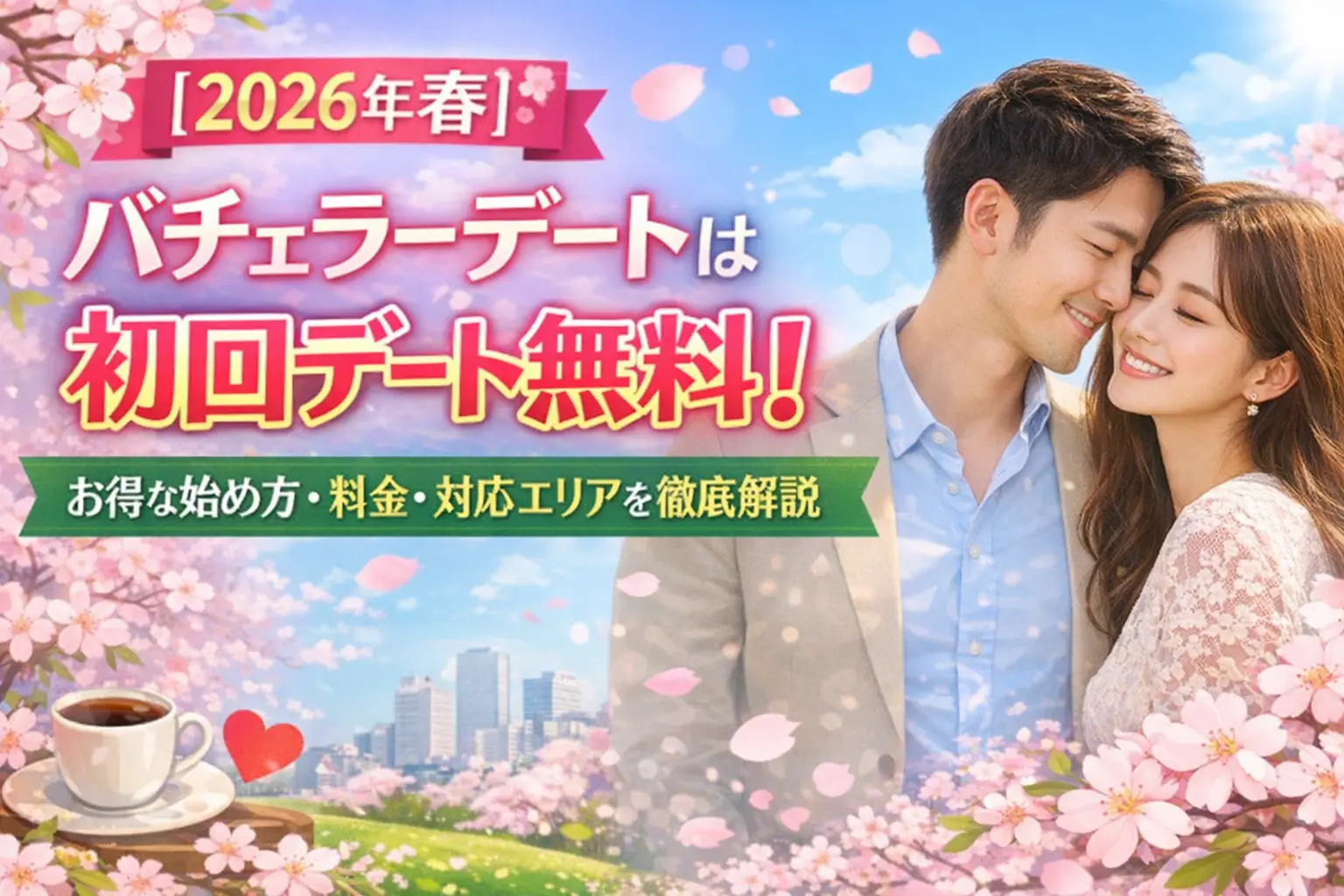 バチェラーデートは初回デート無料！お得な始め方・料金発生のタイミング・対応エリアを解説